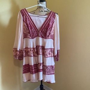 Free people long sleeve midi dress size M